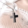 New cross-border copper-plated real gold cross pendant necklace from Europe and America, simple pendant, Southeast Asian trend, versatile, set with zircon Specification image